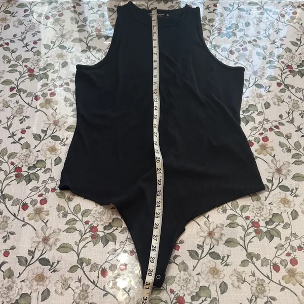 Abercrombie & Fitch Classic Black thong Bodysuit tank ribbed soft A&F collection - Image 8