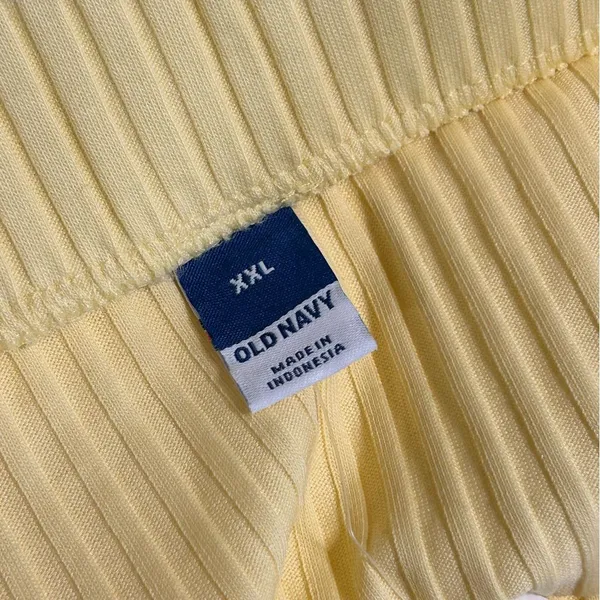 NEW Old Navy Yellow Cotton Blend High Waisted Ribbed Midi Skirt Women’s Size XXL - Image 9