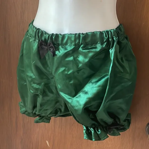 Sugar Kitty bloomers in emerald satin - Image 3
