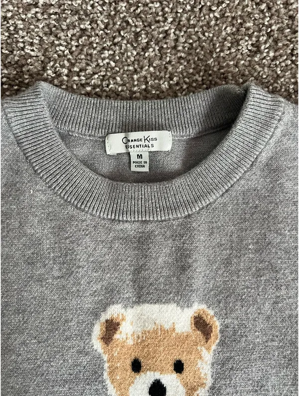 Teddy Bear Cropped Sweater Women’s - Image 2