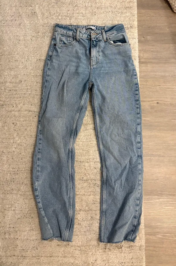 Zara high waist straight ankle rigid jeans - Image 2