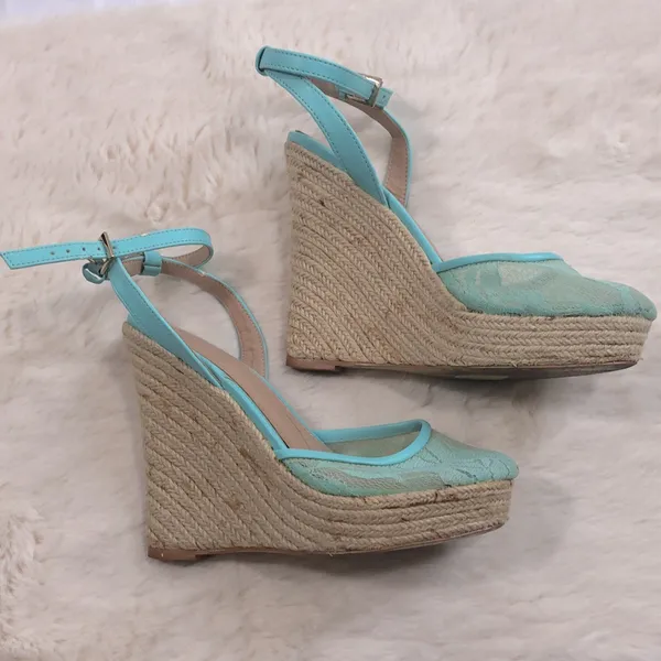 Victoria's Secret Lacy Wedge Espadrilles - Image 4