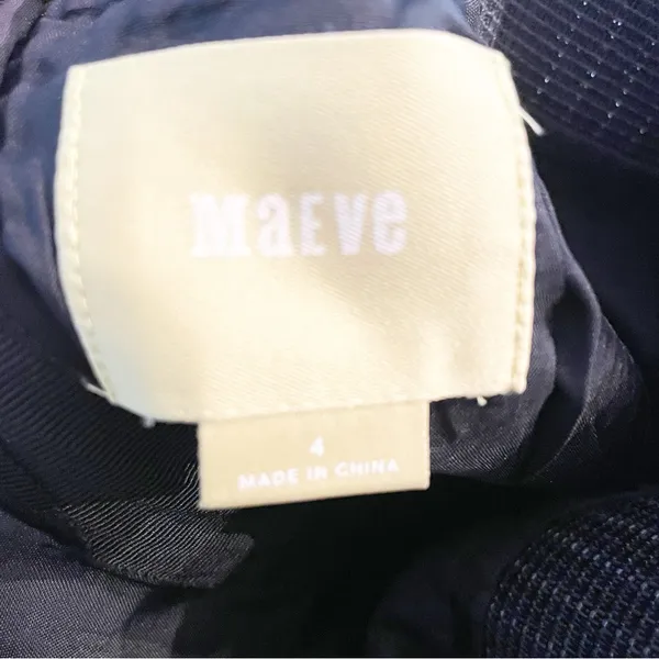Maeve Anthropologie Small Black Metallic Camo Jacquard Pencil Mix‎ Media Skirt - Image 3