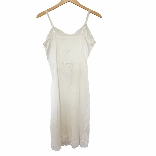 Vintage White Ivory Slip Dress Sz XS/S - Image 4
