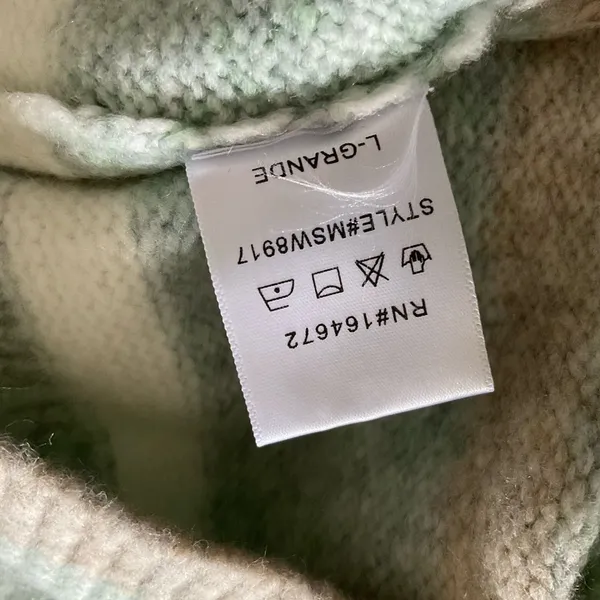 &Merci‎ Striped Crewneck Pullover Knit Sweater Size Large - Image 5