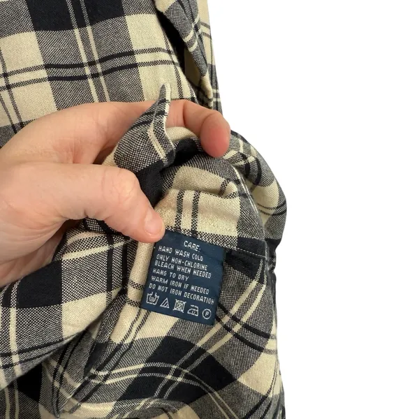 Ralph Lauren Plaid Button Front Shirt Crest Cotton Wool Preppy Academia Womens 4 - Image 5