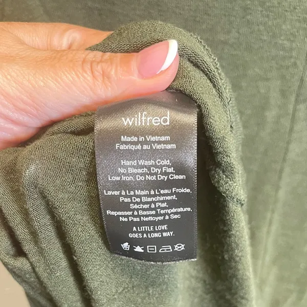 Aritzia Wilfred‎ Lussac Mock Neck Knit Sweater Green Long Sleeve Top Size Medium - Image 4