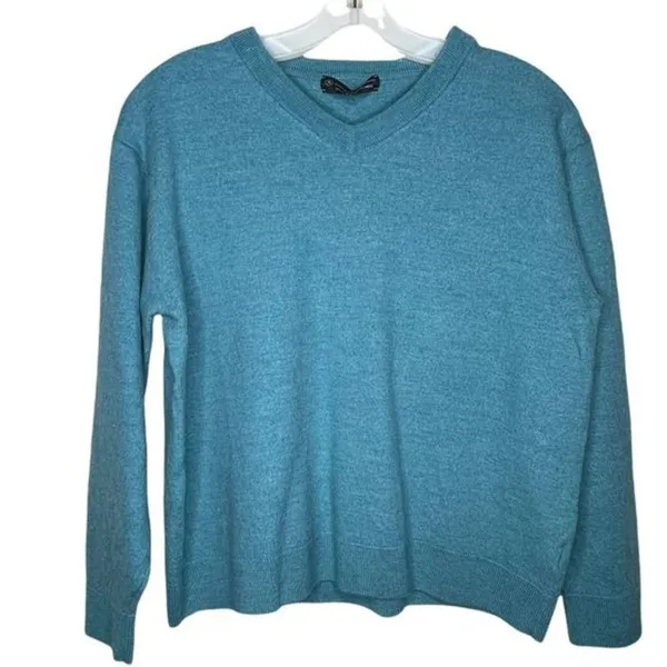 Hart Schaffner‎ Marx Merino Wool Sweater Blue Size XL - Image 2