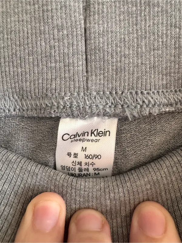 Calvin Klein Grey Slim Jogger Sweatpants with CK Logo - Image 2