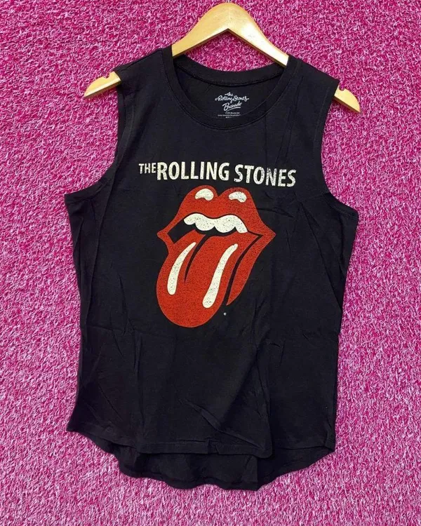 The Rolling Stones Classic Hot Lips Rock Tank Top L - Image 2