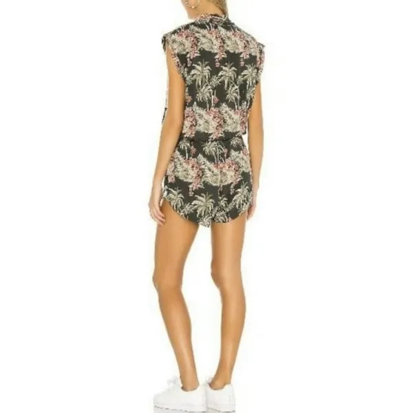 Revolve One‎ Teaspoon Tropical Print Romper Palm Tree Resort Beach Vacation - Image 2