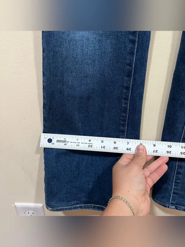 PAIGE Skyline Bootcut jeans size 25 EUC blue denim kick flare high rise - Image 5