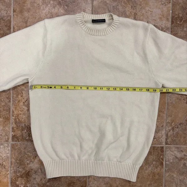 Brandy Melville Cream Oversized Crewneck Sweater - Image 3