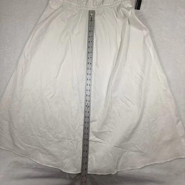 Maggy London Ivory White Cotton Halter‎ Midi Dress G5678M Size 10 NWT - Image 8