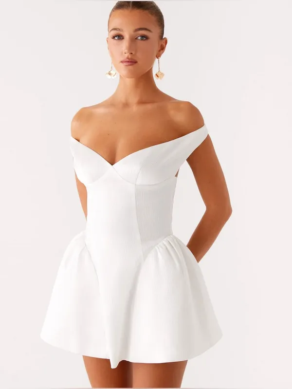 NWT Peppermayo Cavella Mini Dress White Size 8 - Image 3