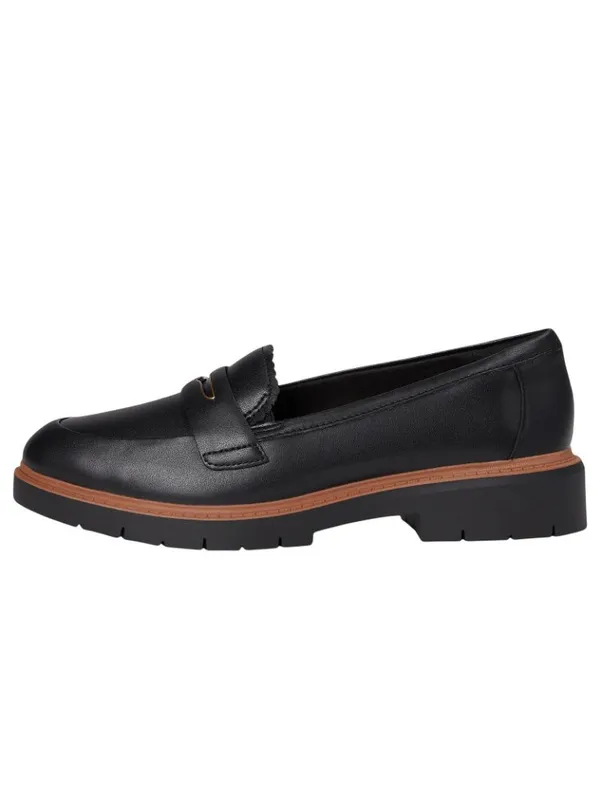 Clarks Westlynn Glow Penny Loafer 26184333 Black Leather 5M - Image 15