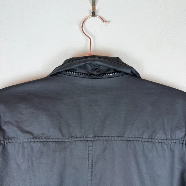 Lauren Ralph Lauren Black Waxed‎ Cotton Barn Jacket Chore Coat Size Small - Image 11