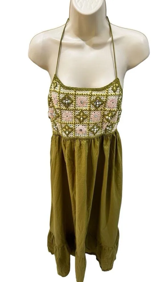 Zara Mix Beaded Crochet Dress - Image 9