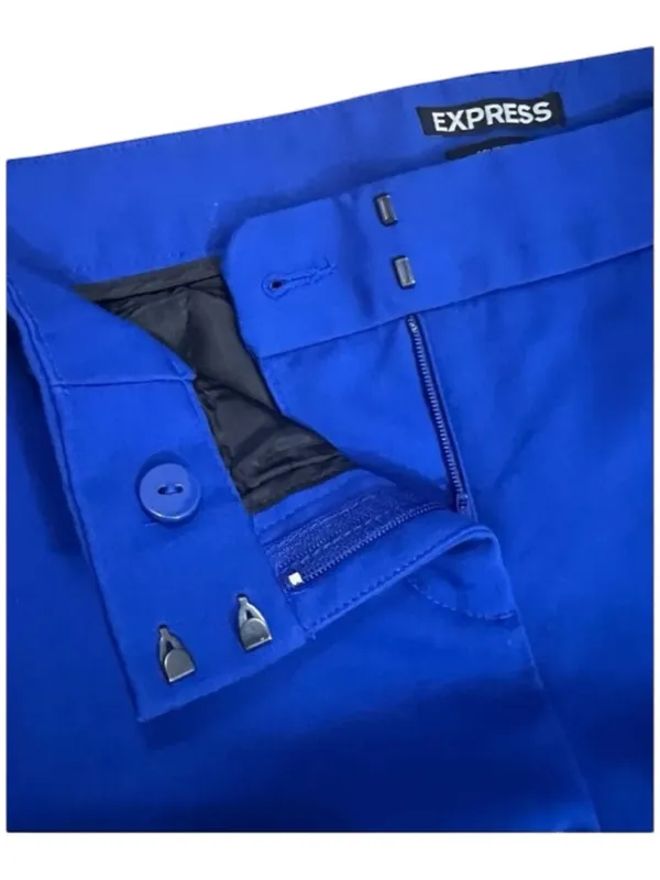 Express Columnist Cobalt Blue Ankle Dress Trousers Size 6R Pants Flat Front - Image 9