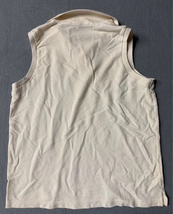 Vintage butter yellow Ralph Lauren Polo Sport sleeveless golf polo - Image 2