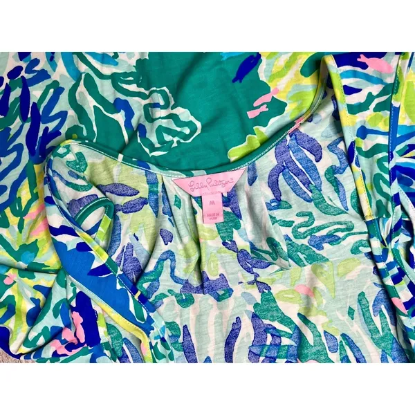 Lilly Pulitzer Kinsey Tank MEDIUM Wade & Sea Coastal Designer Blue‎ Green - Image 5