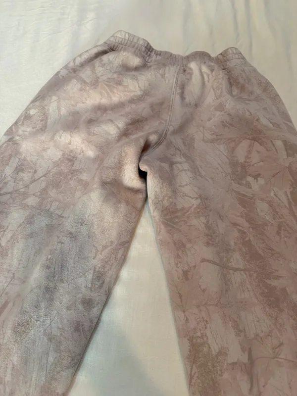 Hollister Pink Abstract Print Fleece Sweatpants XS - Image 3