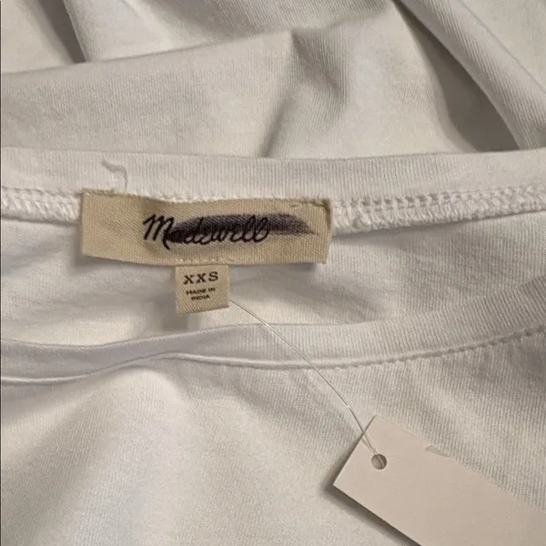 Madewell women’s Puff-Sleeve Drop-Shoulder Knit Oversized Top white Size XXS NWT - Image 7
