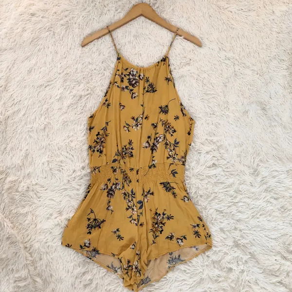 Brandy Melville rare yellow floral Blanche romper - Image 3