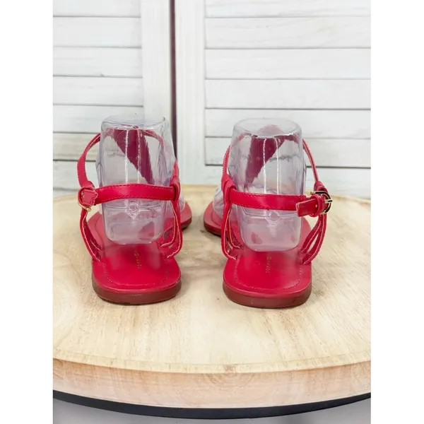 Tommy Hilfiger Jerika‎ Flat Thong Sandals Cherry Tomato Red Women 10 - Image 7
