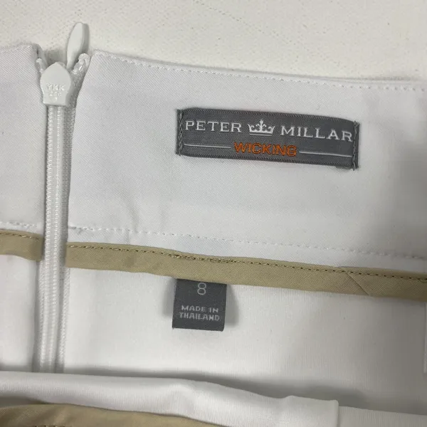Peter Millar Skirt Womens 8 White Golf Wicking Stretch Pockets Zip Back Athletic - Image 5