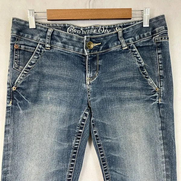 Converse One Star Trinity Boot Jeans Women 30 Low‎ Rise Y2K Indie Grunge Western - Image 3