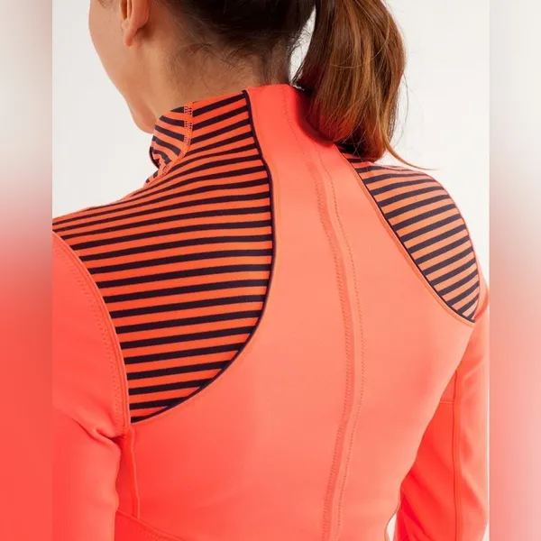 Lululemon Forme Jacket Light Flare‎ Classic Stripe Light Flare Inkwell Size 4 - Image 3