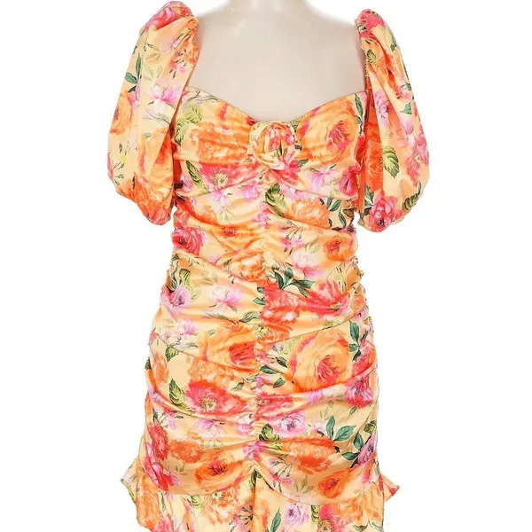 FOR LOVE & LEMONS Versilla Mini Dress in Peach size L‎ - Image 5