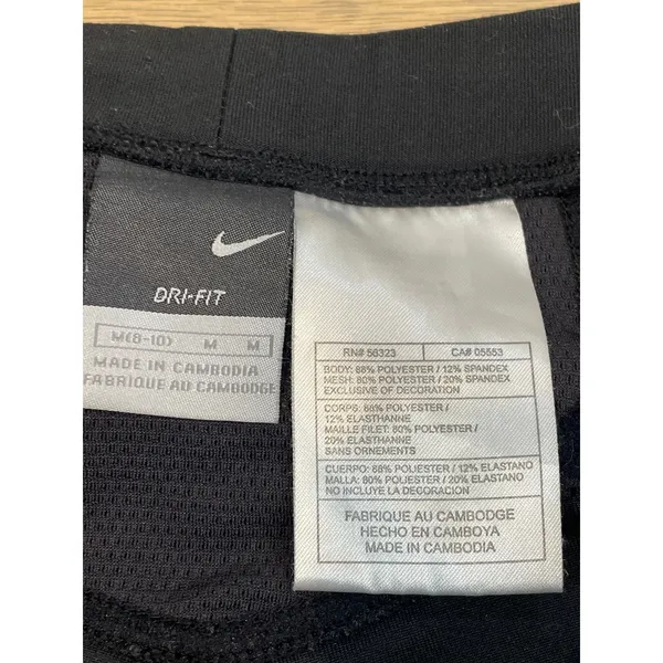 Nike Leggings Black Capri Dri‑Fit Hidden Tie Waist Size M - Image 3
