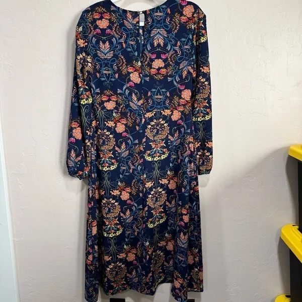 I. Madeline Anthropologie Dress Garden Splendor small Midi A Line Boho Floral - Image 6