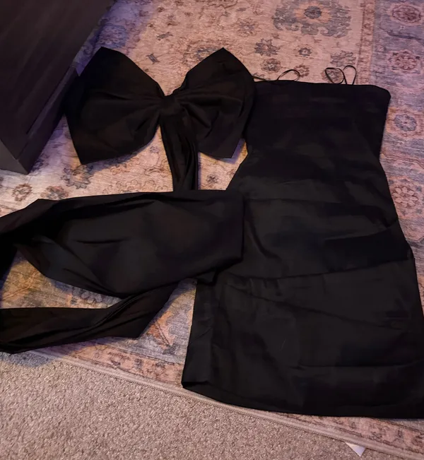 Revolve black bow dress  - Image 3