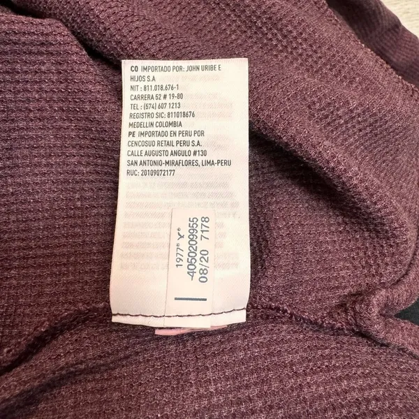 American Eagle Purple Cowl Neck Waffle Knit Cropped Long Sleeve Top Sz Medium M‎ - Image 6