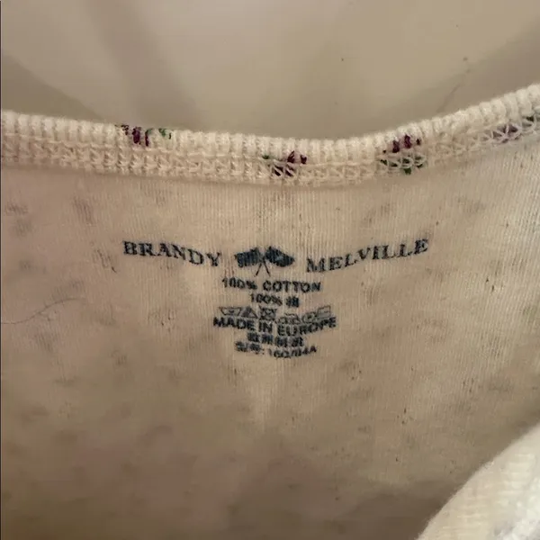 Brandy Melville White Floral Camisole size S‎ EUC - Image 2