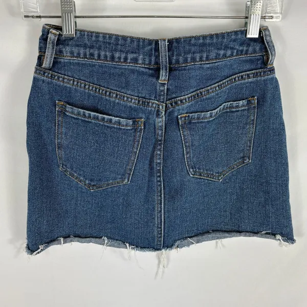 PacSun Blue Denim Mini Skirt Size 24 - Image 4