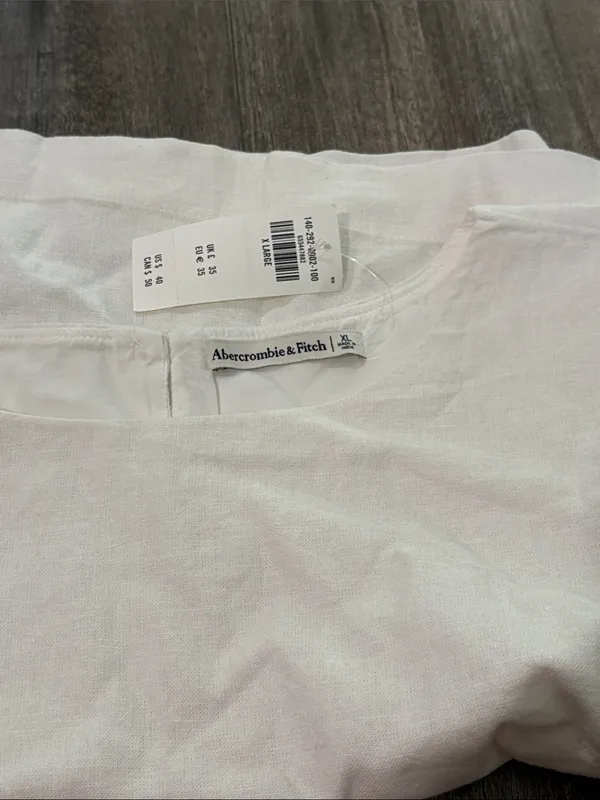 Abercrombie & Fitch White Linen Shell XL NEW - Image 11