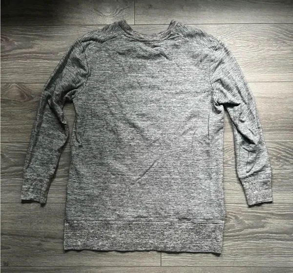 Daily/Ritual Heathered Gray Long Sleeve Crewneck Long Sweatshirt Size M Athletic - Image 2