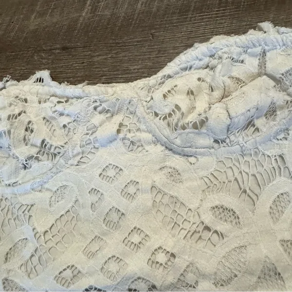 Free People White Lace Adella Corset Strapless Bralette Top - Image 2