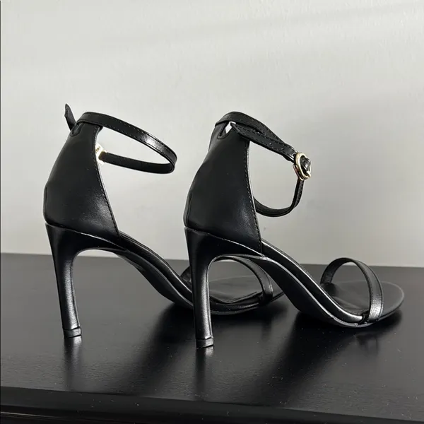Source Unknown Elegant Black Ankle Strap Heels Sz‎ 37/6.5 - Image 5