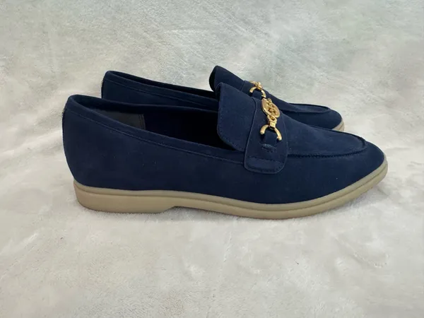Sam Edelman Navy Suede Loafers - Image 2