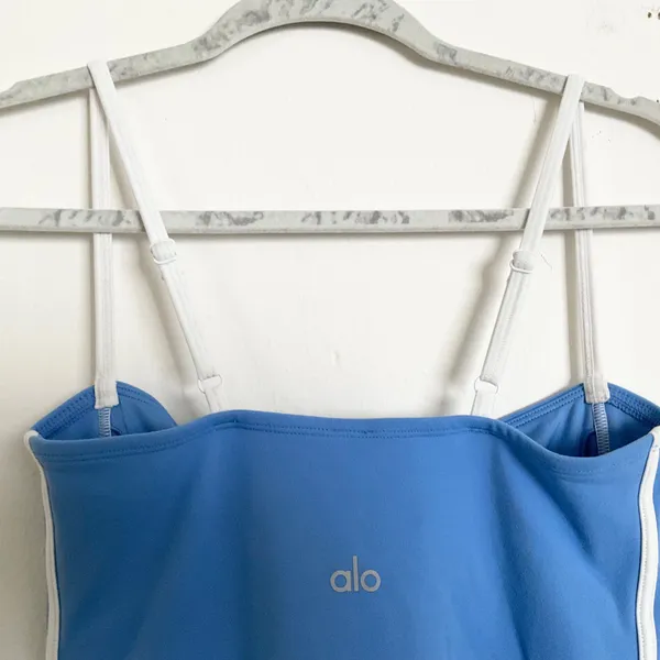 Alo Yoga Airbrush Streamlined Dress Crystal Clear Blue/White S - Image 7
