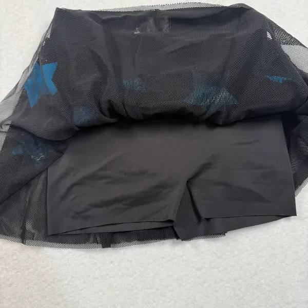 Ultracor Skort Womens Medium Black Blue Star Print Mesh Athletic Tennis Skirt - Image 5