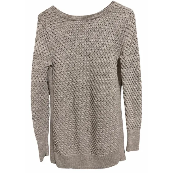 Athleta Honeycomb Tunic Sweater‎ Wool Blend Beige Women's Size Small - Image 2