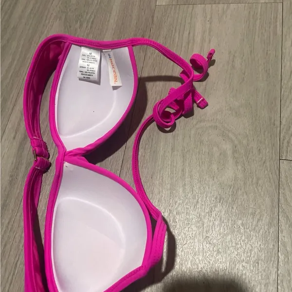 Pink Women's Swim Top Size M - Image 2