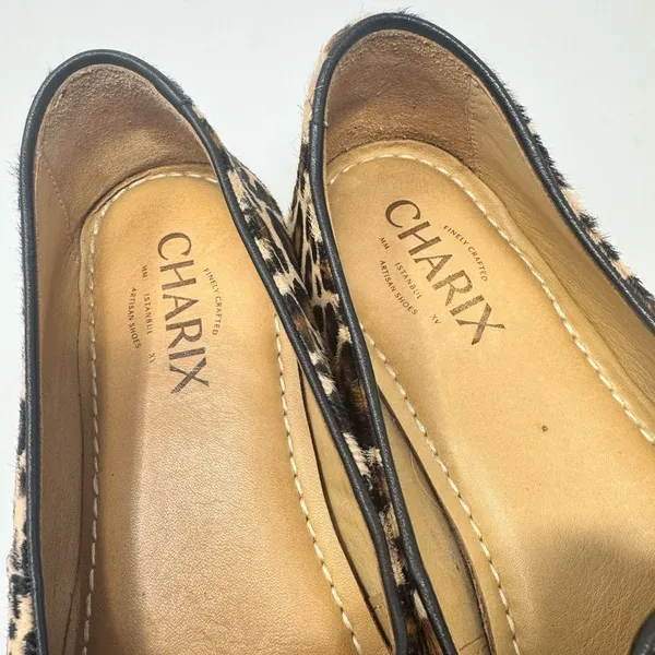 Charix Leopard Slip Ons 38 Brown Size 8 - Image 7
