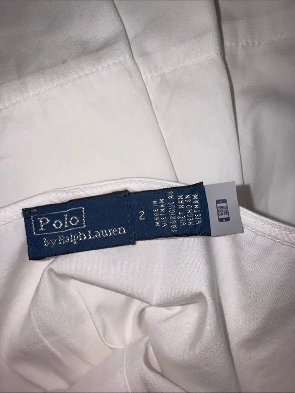 NEW Polo Ralph Lauren Paneled Cotton Button-Up Midi White Dress sz 2 - Image 7